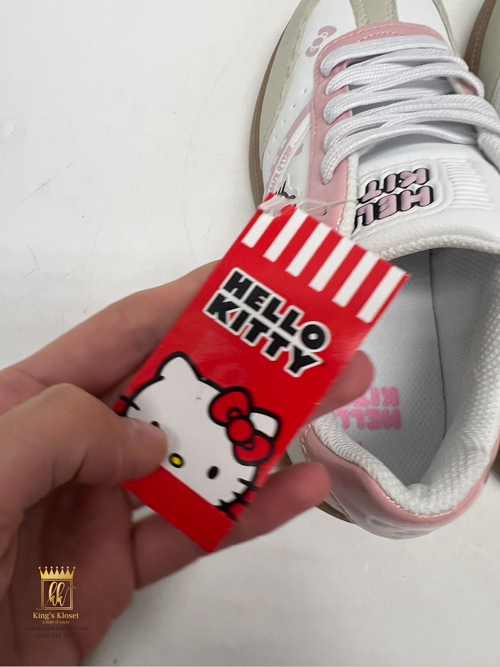 Hello Kitty Pink & White Low Top Sneakers - Picture 4 of 9